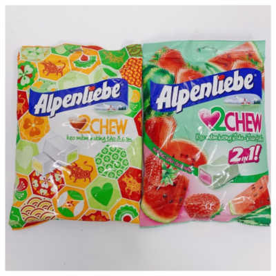 Alpenliebe 2 Chew Apple And Orange 227.5g x 24 Bags