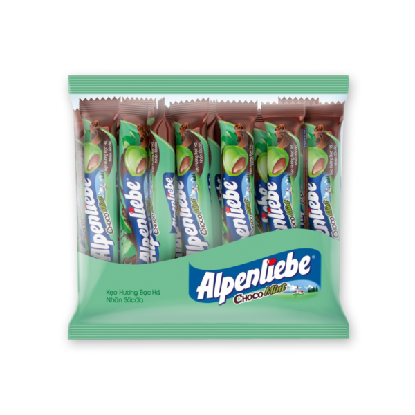 Alpenliebe Choco Mint 26g x 16 Rolls x 24 Pouches