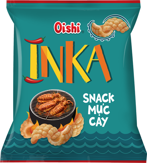 Oishi Inka Spicy Squid Crackers