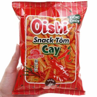 Oishi Snack Hot Shrimp 14g x 100 Bags