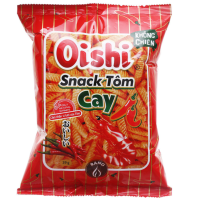 Oishi Snack Hot Shrimp 14g x 100 Bags