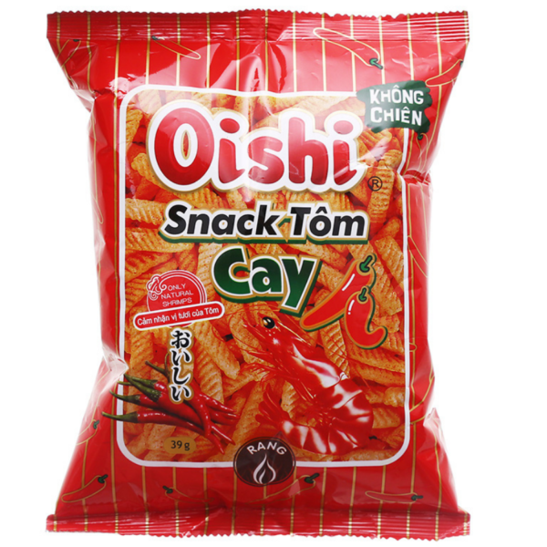 Oishi Snack Hot Shrimp 14g x 100 Bags