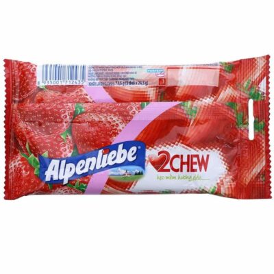 Alpenliebe 2 Chew Strawberry 73.5g ( 3 Sticks X 24.5 g) x 70 Bags