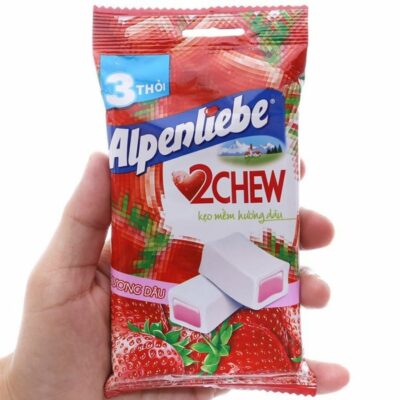 Alpenliebe 2 Chew Strawberry 73.5g ( 3 Rolls X 24.5 g) x 70 Bags