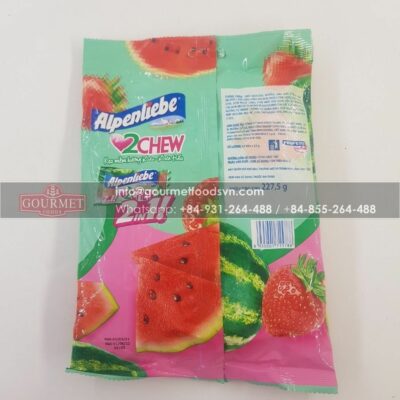 Alpenliebe 2 Chew Strawberry & Watermelon 227.5g x 24 Bags