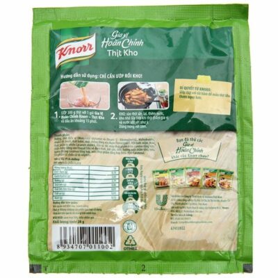 KNORR Seasoning Salt Pork cooked with sauce 28g x 6  Sachets x 10 Sheets