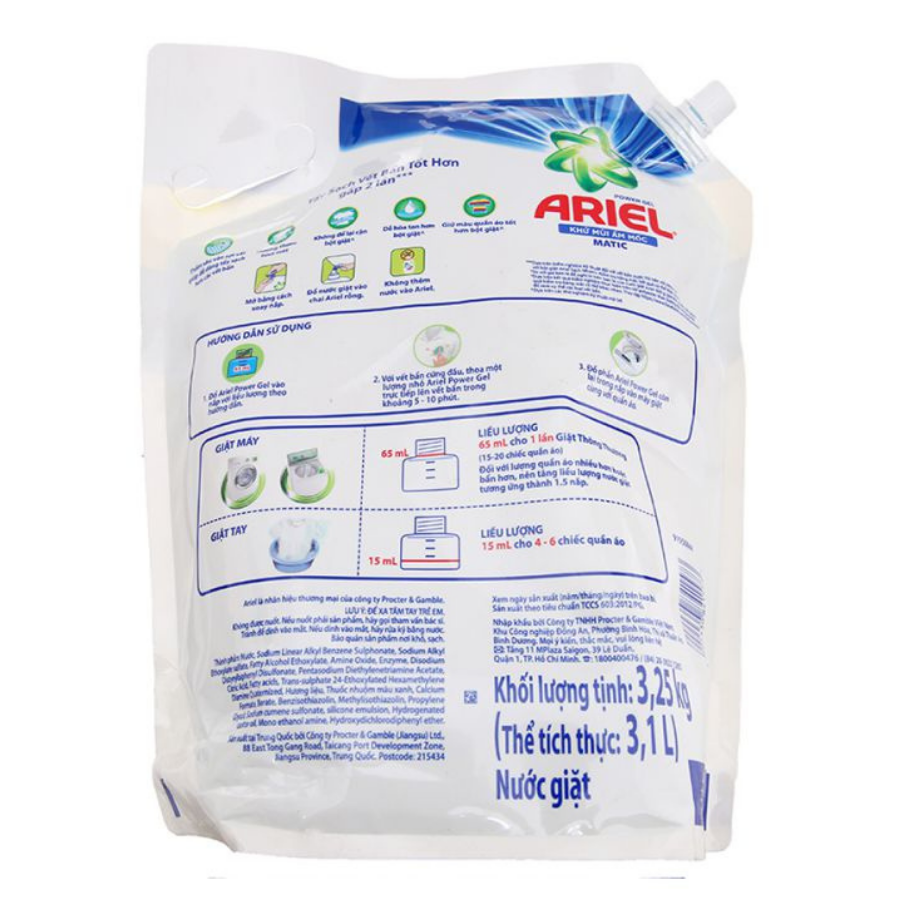 Ariel Matic Liquid Damp Remover 3.2kg x 3 Bags