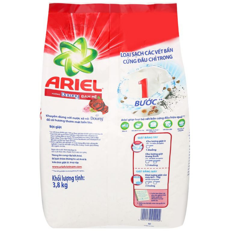 Ariel Downy Passion Detergent Powder 3.8kg x 3 Bags