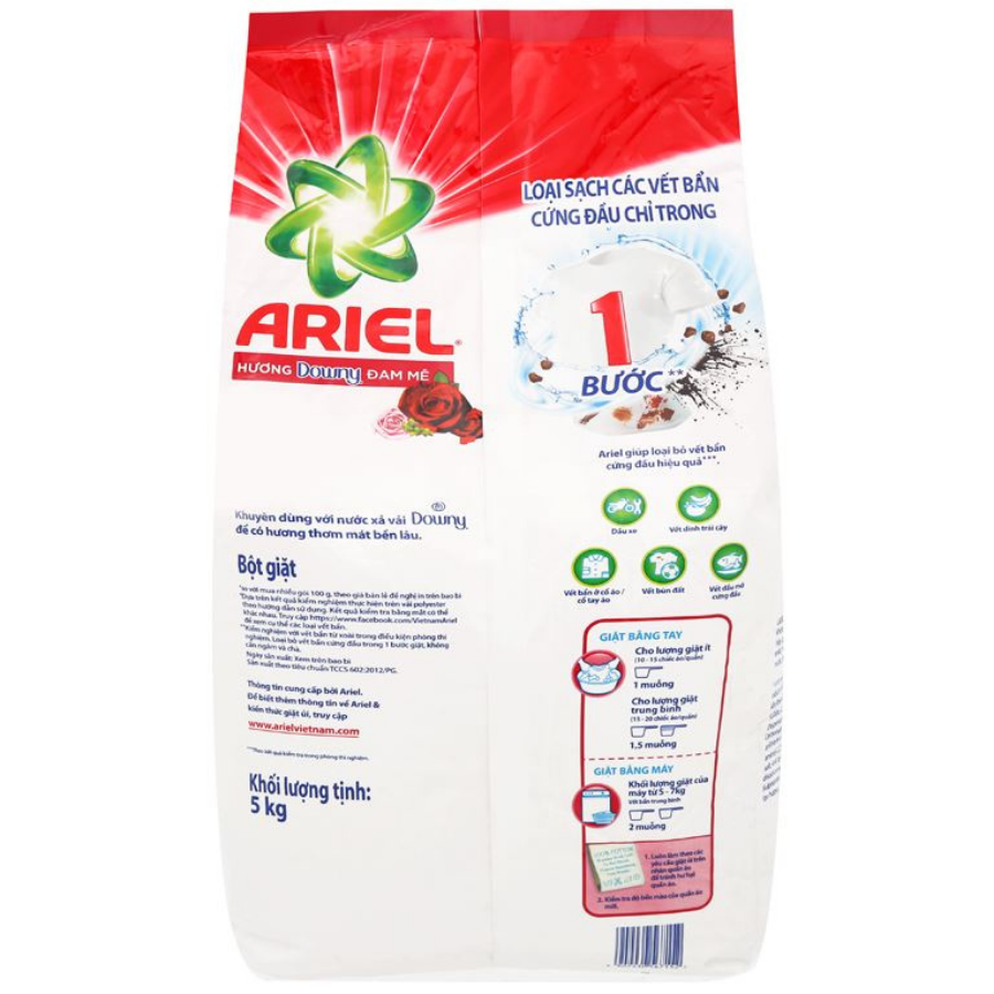 Ariel Downy Passion Detergent Powder 5kg x 3 Bags