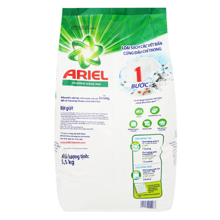 Ariel Sunrise Detergent Powder 5.5kg Wholesale