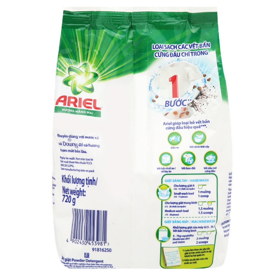 Ariel Powder Sunrise Fresh 720g x 18 Bags