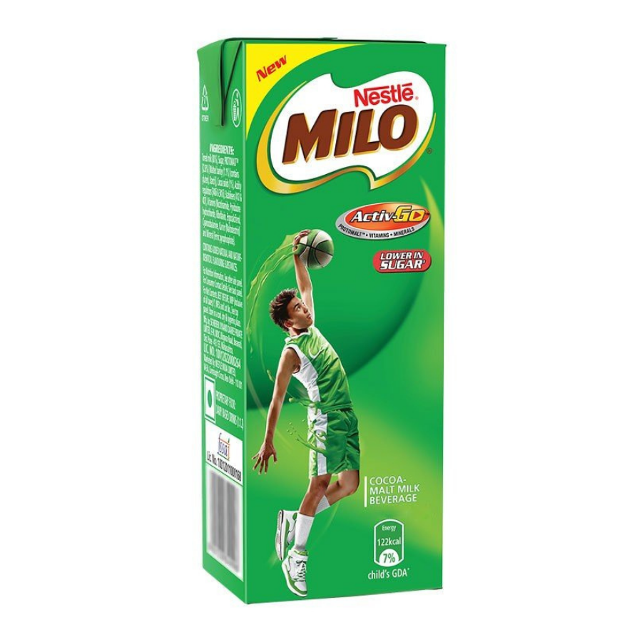Nestle Milo Milk Less Sugar 180ML x 4 x 12 Blocks