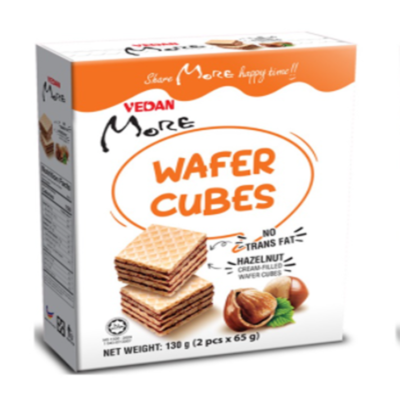 More vedan hazelnut wafer cubes