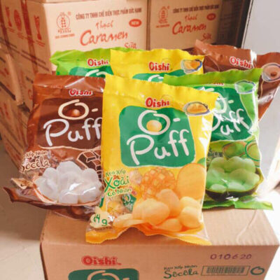 Oishi Puff Chocolate Filled Marshmallows Candy 1