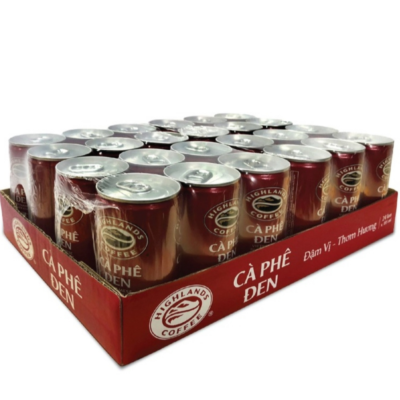 Highlands Coffee Can - Iced Black Coffee 185ml x 24 Cans