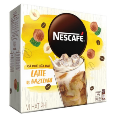 Nescafe Latte Hazelnut 240g (24g x 10 Sachets) x 28 Boxes
