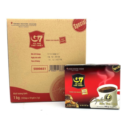 G7 Pure Black Instant Coffee 2g x 50 Sachets x 10 Boxes