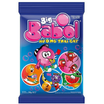 Big Babol Bubble Gum Fruit 170g x 40 pouches