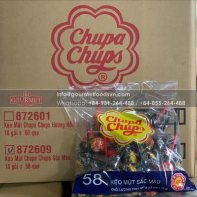 Chupa Chups Lollipops Cola & Strawberry 580g x 18 pouches