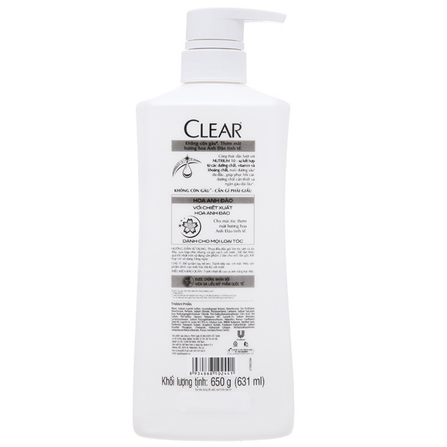 Clear Shampoo Cherry Blossom 630g x 8 Bottles