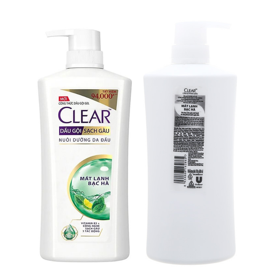 Clear Cool Menthol Shampoo 880g x 8 Bottles