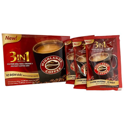 Highlands Coffee 3in1 instant Coffee 340g x 12 Boxes