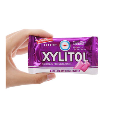 Lotte Xylitol Blueberry Mint Gum 11.6g x 15 Blisters x 20 Boxes