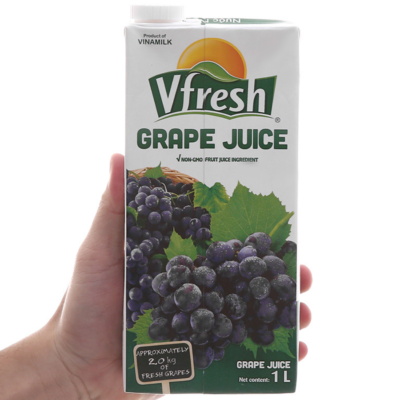 VFresh Grapes Juice Drink 1L x 12 Boxes