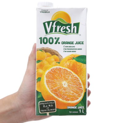 VFresh Orange Juice Drink 1L x 12 Boxes