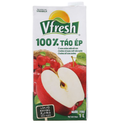 VFresh Apple Juice Drink 1L x 12 Boxes