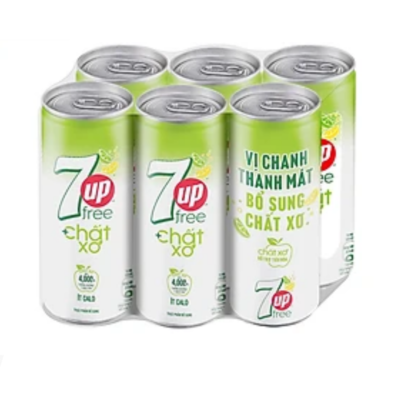 7UP Free Plus Fiber 320ml x 24 cans