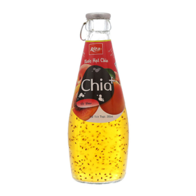 Rita Chia Seeds And Basil Seed Drink With Peach Juice 290ml x 24 Bottles