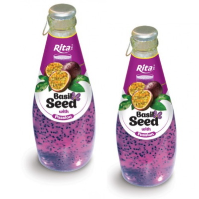 Rita Chia Seeds And Basil Seed Passion Fruit Juice 290ml x 24 Bottles