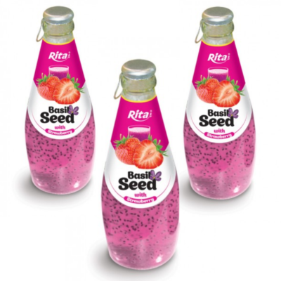 Rita Chia Seeds And Basil Seed Drink With Strawberry Juice 290ml