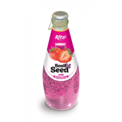 Rita Chia Seeds And Basil Seed Drink With Strawberry Juice 290ml