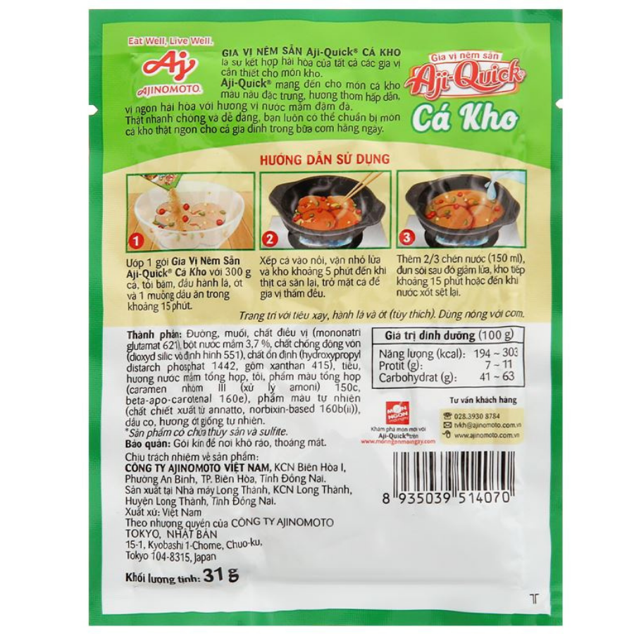  Aji-Quick Stewed Fish Premixed Seasoning 31g x 160 Bags