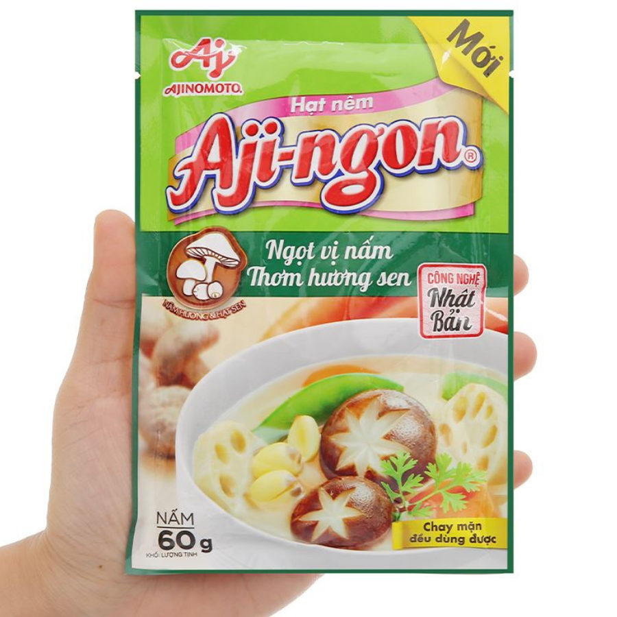 Aji-ngon Mushrooms Vegetarian Seasoning Salt 60g x 60 Bags