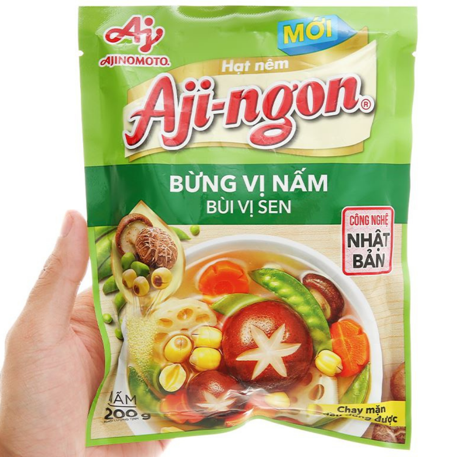 Aji-ngon Vegetarian Mushrooms Seasoning Salt 200g x 48 Bags