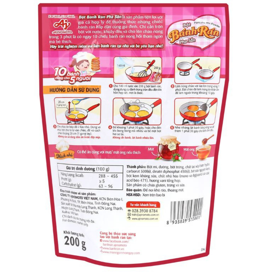 Ajinomoto Pancake Flour 200g x 32 Bags