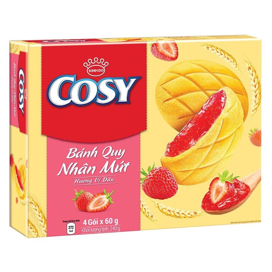 Cosy Strawberry Jam Biscuit 240g x 12 Boxes