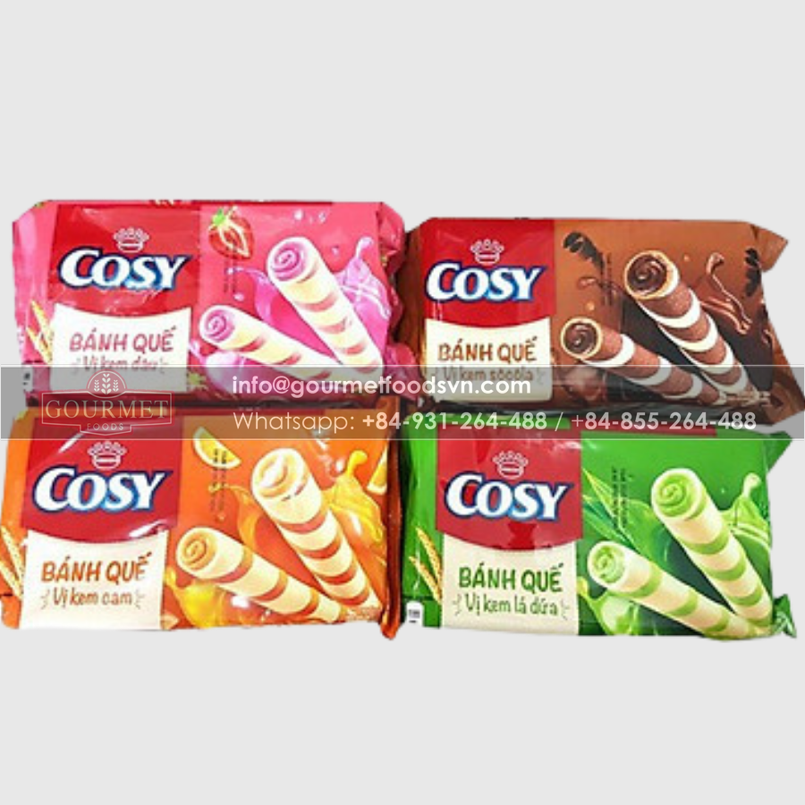 Cosy Wafer Roll Mixed Flavour 135g x 24 Bags