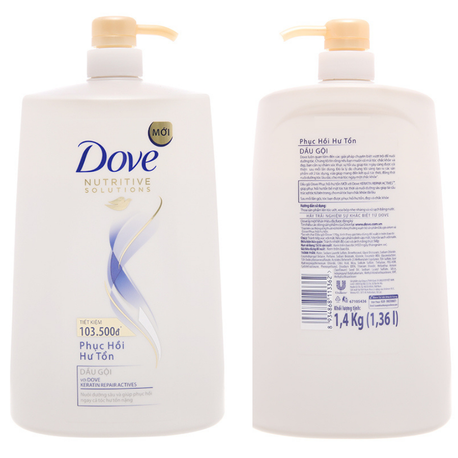 Dove Shampoo Damage Therapy 1.4kg x 6 Bottles