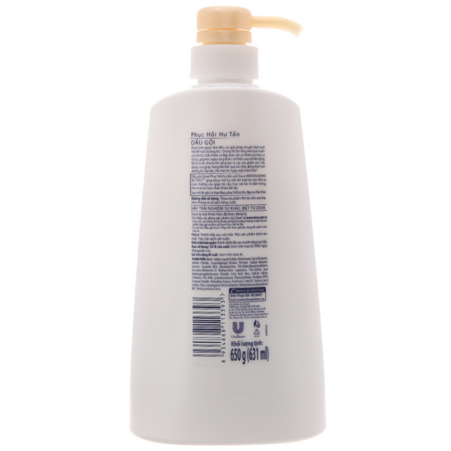 Dove Shampoo Damage Repair Therapy Intensive 640g x 8 Bottles
