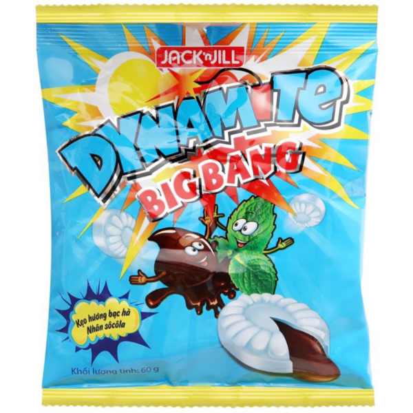 Dynamite Candy Big Bang Mint Chocolate Filling 60g x 50 Bags
