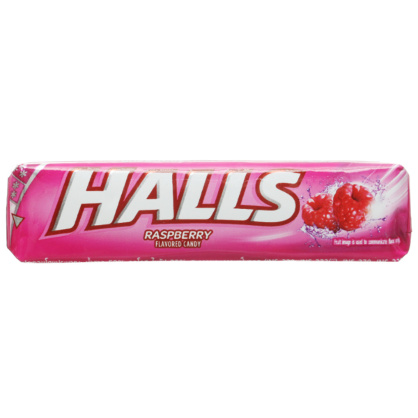 Halls Candy Raspberry 558g X 12 Blocks