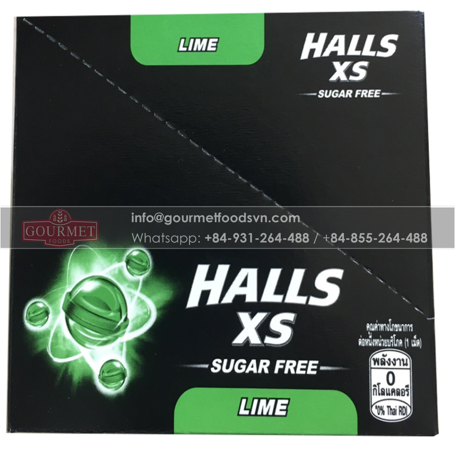 Halls XS Lime Sugar Free 180g x 24 Displays