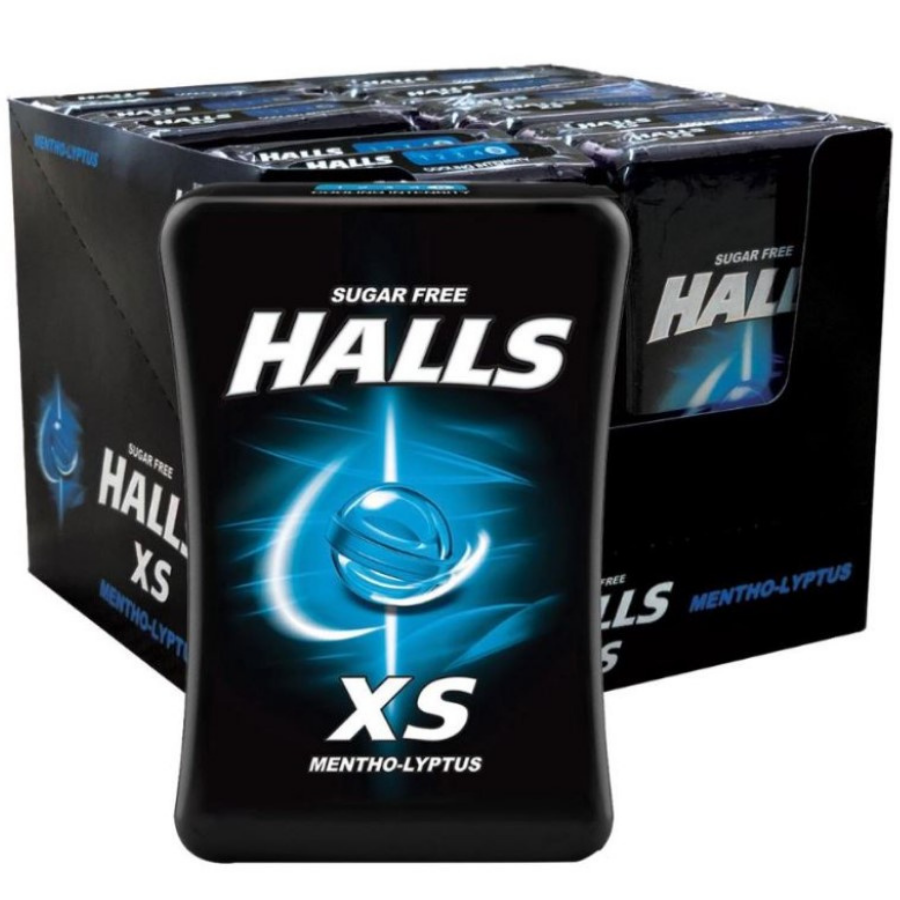 Halls XS Mints Sugar Free 180g x 24 Displays