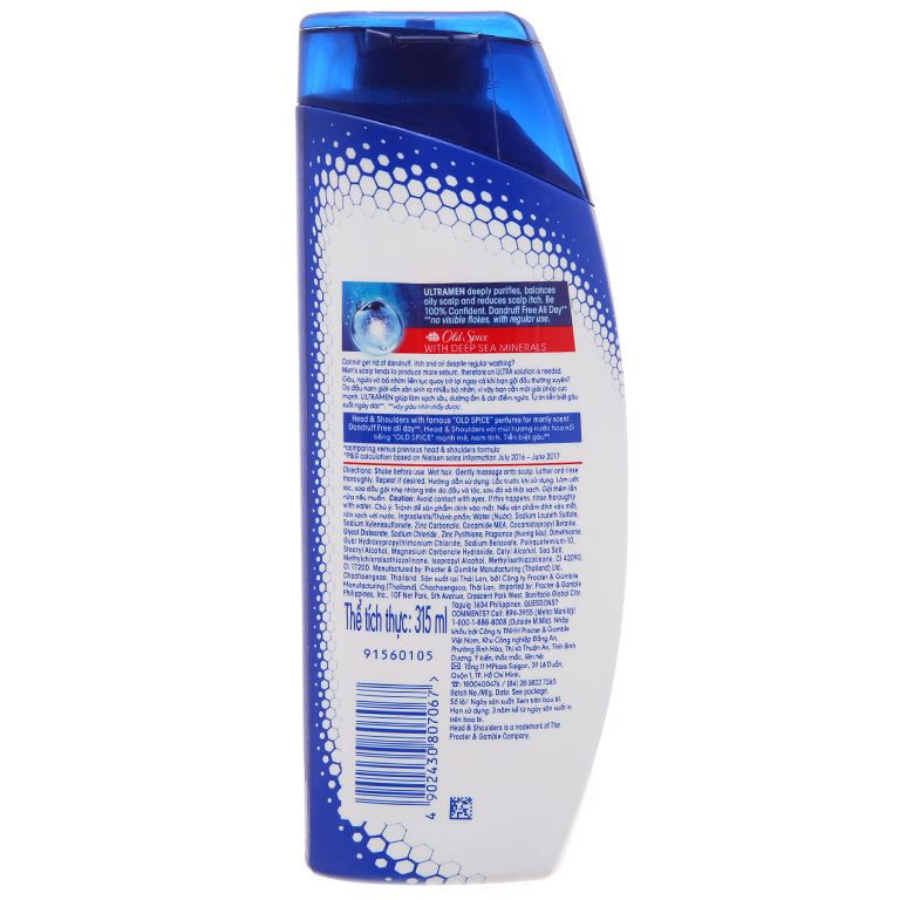 Head & Shoulders Ultra Old Spice 315ml x 12 Bottles