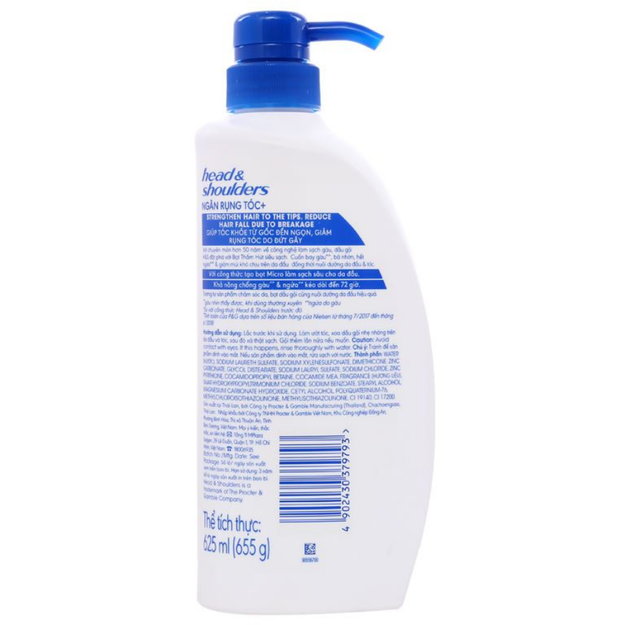 Head & Shoulders Anti Hair Fall Shampoo 625ml x 6 Bottles