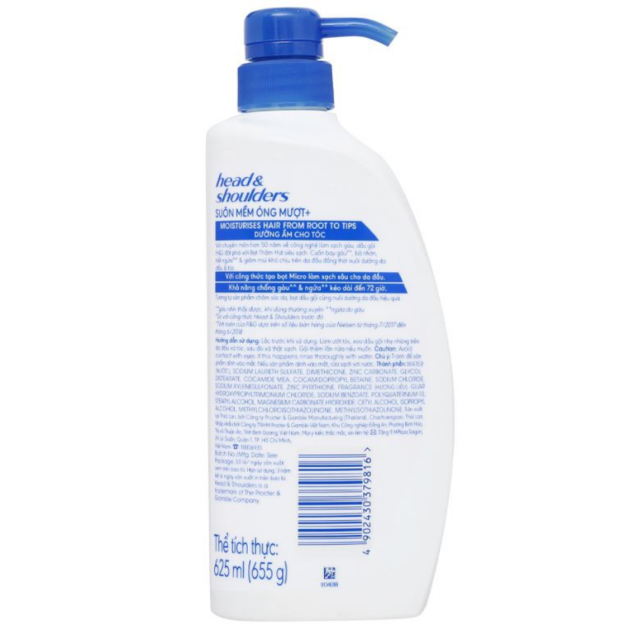 Head & Shoulders Smooth & Silky Shampoo 625ml
